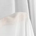 Firana szyta na taśmie 8 cm biała z gładkiej matowej etaminy, wykończona obciążnikiem