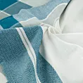 Komplet ściereczek kuchennych 2szt 50x70 cm bawełniany kolor turkusowy zdobionych w subtelną kratkę 200 g/m2 MONA Eurofirany