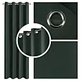 Zasłona ciemnozielona z tkaniny welurowej 420x260 cm przelotka - Dora Eurofirany