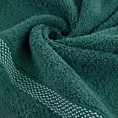 Ręcznik do rąk 30x50 cm bawełniany kolor ciemnozielony zero twist z bordiurą w paski 400 g/m2 RIKI Eurofirany
