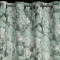 Zasłona miętowo, kremowa z motywem malowanych magnolii 140x250 cm przelotka GRACJA Eurofirany