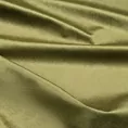 Obrus szyty ENYA ciemnooliwkowy z miękkiej półmatowej tkaniny welwetowej