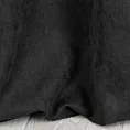 Zasłona szyta na taśmie fala NADINE czarna z miękkiej tkaniny o welurowej strukturze i wyraźnym splocie