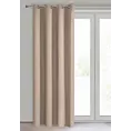 Zasłona beżowa zaciemniająca gładka półmatowa 135x250 cm przelotka LOGAN Eurofirany