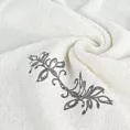 Zestaw ręczników bawełnianych na prezent 3 szt kolor kremowy,grafitowy z haftem z motywem ornamentu roślinnego 380g/m2 KAMELIA Eurofirany