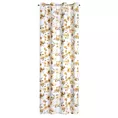Zasłona biało, beżowa w kwiaty, zaciemniająca 140x250 cm przelotka CAREN Eurofirany