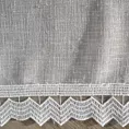Bieżnik na stół biały 35x180 cm SILEN obszyty koronką