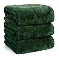 Ręcznik kąpielowy 70x140 cm bawełniany kolor zielony z welwetową bordiurą 500 g/m2 JESSI Eurofirany
