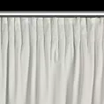 Zasłona biała zdobiona futerkiem 140x270 cm taśma MARION Eurofirany