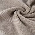 Ręcznik do rąk 30x50 cm bawełniany kolor beżowy 0 twist zdobiony paseczkami 550 g/m2 MOLLY Eurofirany