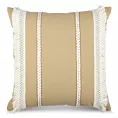 Poszewka na poduszkę 45x45 cm z bawełny z aplikacją z frędzlami beżowa BOHO Eurofirany