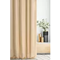 Zasłona szyta na tunelu ENYA złota z miękkiej półmatowej tkaniny welwetowej