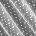Firana biała z delikatnego tiulu w drobne kropki 135x250 cm przelotka JULITA Eurofirany