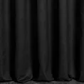 Zasłona szyta na taśmie 5 cm czarna z miękkiej tkaniny o welurowej strukturze