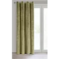 Zasłona oliwkowa z ekskluzywnego matowego welwetu 140x250 cm przelotka RIA Diva Line Eurofirany