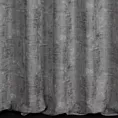 Zasłona szyta na taśmie fala szara z błyszczącej tkaniny szenilowej