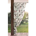 Zasłona biało, stalowa z wodoodpornej tkaniny idealna do ogrodu i na taras 155x240 cm szelki/rzep GARDEN 2 Eurofirany