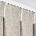 Zasłona beżowa o płóciennym splocie z efektem melanżu 125x270 cm system flex - JULA Eurofirany