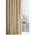 Zasłona szyta na taśmie 5 cm beżowa z miękkiej tkaniny welwetowej
