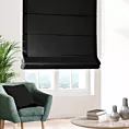 Roleta rzymska czarna z gładkiej tkaniny typu dimout