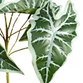 Sztuczne liście dekoracyjne ALOCASIA zielono -srebrna Eurofirany