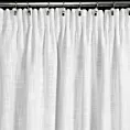Zasłona biało, srebrna z dodatkiem lnu i błyszczącym akcentami 140x270 cm taśma ROSI Eurofirany