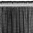 Zasłona czarna zdobiona nicią szenilową z tkaniny szyfonowej 135x270 taśma REINA Eva Minge Eurofirany