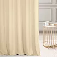 Zasłona szyta na taśmie fala kremowa z wodoodpornej tkaniny o welurowej strukturze