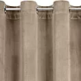 Zasłona ciemnobeżowa z matowego welwetu 140x260 cm przelotka - MELANIE Eurofirany