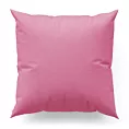 Poszewka szyta różowa z gładkiej zaciemniającej tkaniny typu dimout
