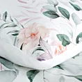 Pościel 220x200 cm bawełniana makosatyna kolor biały, zielony z motywem kwiatów JULIET Eurofirany Premium