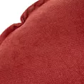 Poduszka w kształcie serca 45 x 45 cm z welurowej tkaniny czerwona Eurofirany