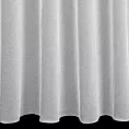 Firana szyta na flexach biało srebrna z eleganckiej siatki w stylu glamour z połyskliwą nicią, wykończona obciążnikiem Italissima Eva Minge