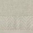 Ręcznik do rąk 30x50 cm bawełniany kolor jasnobeżowy o ryżowej strukturze z welwetową bordiurą 500 g/m2 LOREN Eurofirany