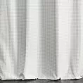 Zasłona szyta na taśmie fala FLAVIO srebrna z dwustronnej tkaniny, deseń w krateczkę z dodatkiem srebrnej nici
