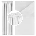 Zasłona biała z tkaniny welurowej 420x260 cm tunel Dora Eurofirany