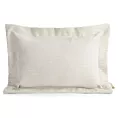 Poszewka na poduszkę  40x60 cm z szenilowej tkaniny kremowa w drobne prążki Eva Minge Elegante Eurofirany
