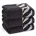 Ręcznik kąpielowy 50X90 cm bawełniany kolor czarny,szary z designerską bordiurą 500 g/m2 EVA 22 Eva Minge Eurofirany