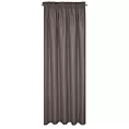 Zasłona grafitowa z tkaniny zamszowej 140x270 taśma ADA Eurofirany