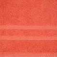 Ręcznik kąpielowy 100x150 cm bawełniany kolor koralowy z ozdobną bordiurą 500 g/m2 MILO Eurofirany