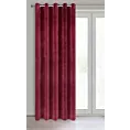 Zasłona bordowa z ekskluzywnego matowego welwetu 140x250 cm przelotka VILLA Eurofirany