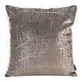 Poszewka na poduszkę 45x45 cm welwetowa ze srebrnym motywem liści bananowca miętowa BLINK Eurofirany