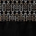 Zasłona czarno, złota z dekoracyjnym pasem z welwetu 140x250 cm przelotka LIZA Eurofirany
