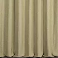 Zasłona szyta na taśmie fala jasnozielono beżowa z tkaniny o grubym splocie i efektem melanżu
