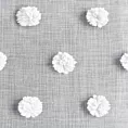 Dekoracja okienna STELLA biała z naszywanymi kropkami  przelotki Design91