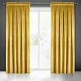 Zasłona musztardowa z miękkiego welwetu 140x250 cm taśma SUZANA Eurofirany