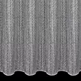 Firana szyta na tunelu popielata siatka w stylu eko z efektem melanżu wykończona obciążnikiem