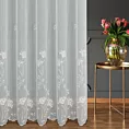 Tkanina firanowa zdobiona haftem roślinnym Eurofirany