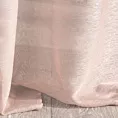 Rebecca różowa firana z etaminy o strukturze deszczyku na przelotkach 140x250 cm Eurofirany
