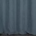 Zasłona szyta na taśmie 5 cm niebieska z szenilowej tkaniny